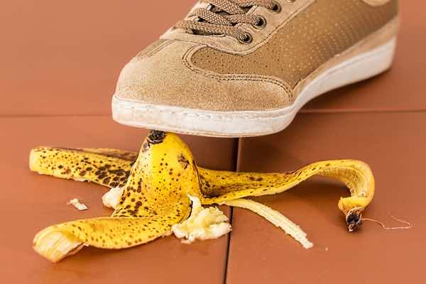 Shoe Slipping On Banana