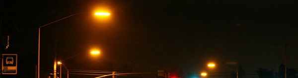 LPS street light with orange glow
